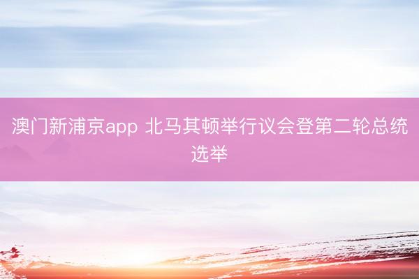 澳门新浦京app 北马其顿举行议会登第二轮总统选举