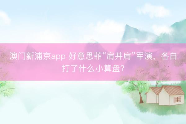 澳门新浦京app 好意思菲“肩并肩”军演,各自打了什么小算盘?