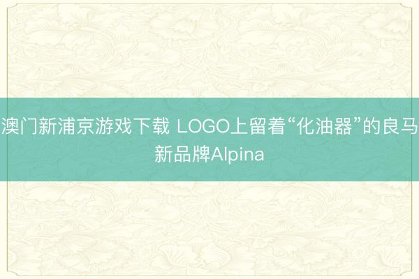 澳门新浦京游戏下载 LOGO上留着“化油器”的良马新品牌Alpina