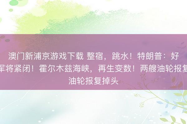 澳门新浦京游戏下载 整宿,跳水!特朗普:好意思军将紧闭!霍尔木兹海峡,再生变数!两艘油轮报复掉头