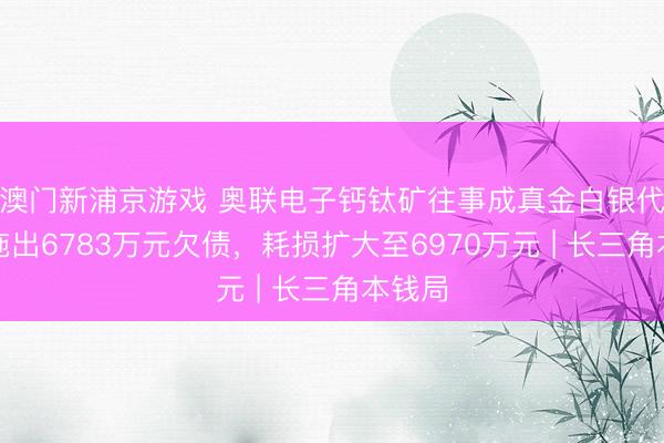 澳门新浦京游戏 奥联电子钙钛矿往事成真金白银代价，拖出6783万元欠债，耗损扩大至6970万元 | 长三角本钱局